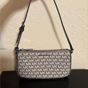 Michael Kors Gray Monogram Shoulder Bag